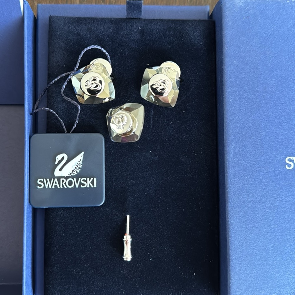Swarovski Cuff Links and Tie Pin